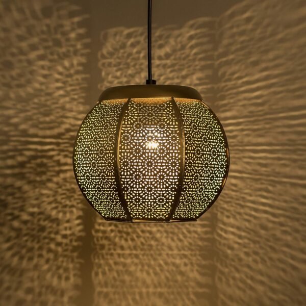 Homesake® Moroccan, Hanging Pendant Light (Gold Round)