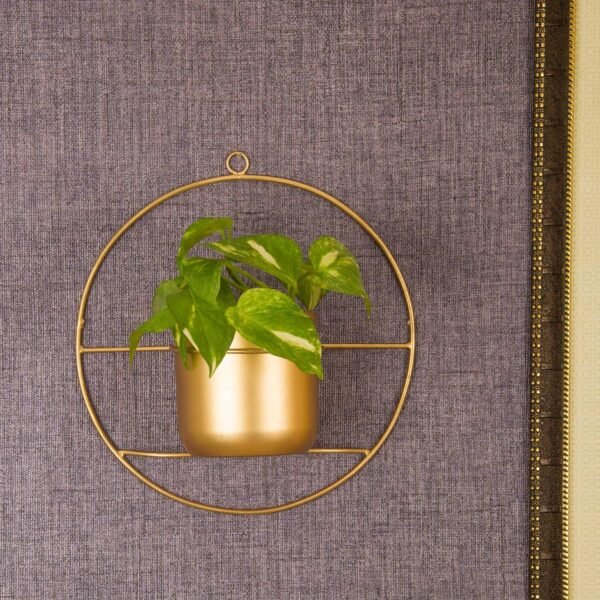 Tied Ribbons Wall Hanging Metal Planter Pots For Plants Indoor Living Room